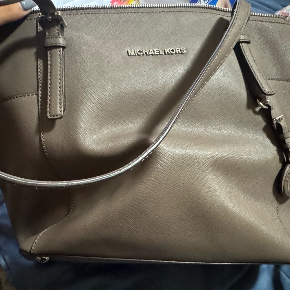 Michael Kors Taupe Saffiano Leather Tote